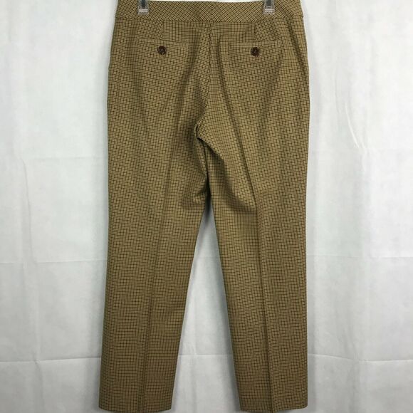 Talbots Pants Womens Sz 8P Petite Brown Plaid Signature‎ Boot Cut Stretch Dress - Picture 4 of 12